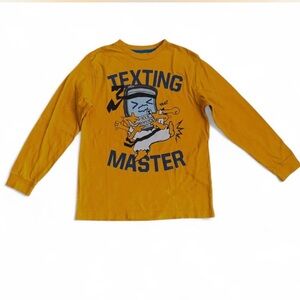 Old Navy Boys Ninja Texting Master Long Sleeve Tee L 10/12